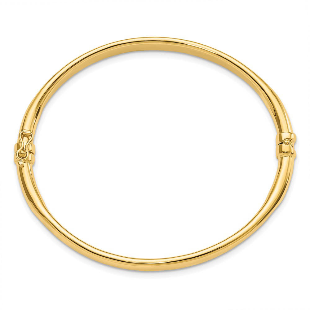 Alternative view of 5.6mm 14k Yellow Gold Polished Hinged Bangle Bracelet