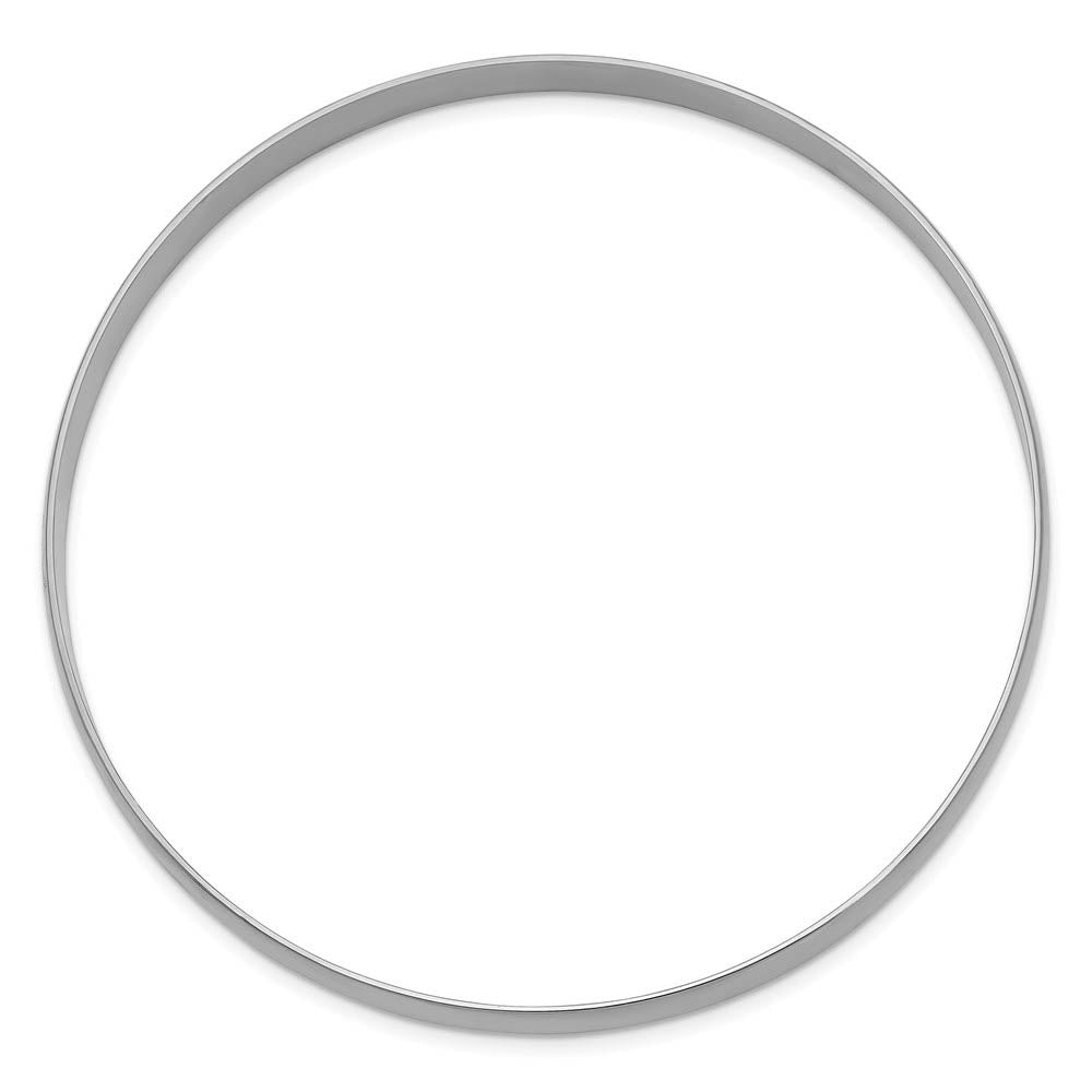 Alternate view of the 6mm 14k White Gold Polished Half Round Solid Bangle Bracelet by The Black Bow Jewelry Co.