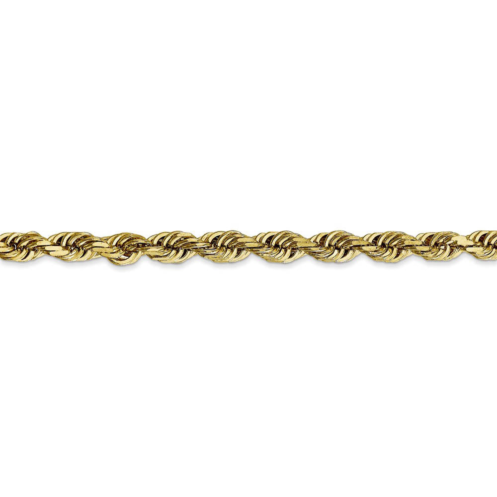 Alternate view of the 4.5mm 10k Yellow Gold D/C Quadruple Rope Chain Bracelet by The Black Bow Jewelry Co.