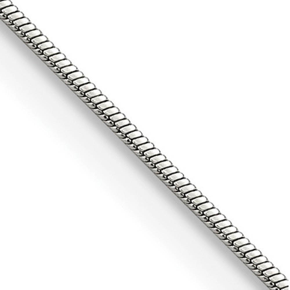 1.2mm Stainless Steel Polished Square Snake Chain Necklace, Item C10752 by The Black Bow Jewelry Co.