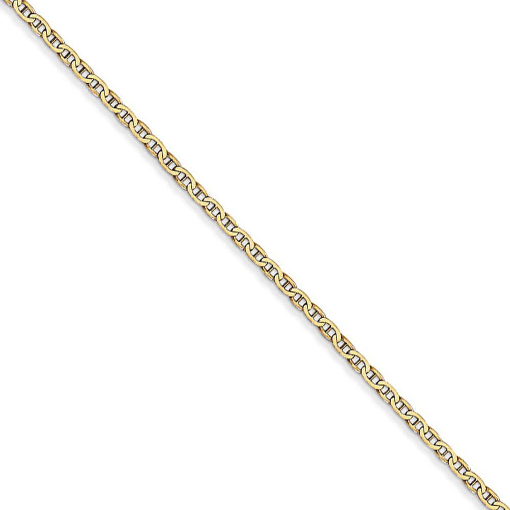 Children's 1.5mm 14k Yellow Gold Solid Anchor Link Necklace, 14 Inch, Item C8533-14 by The Black Bow Jewelry Co.