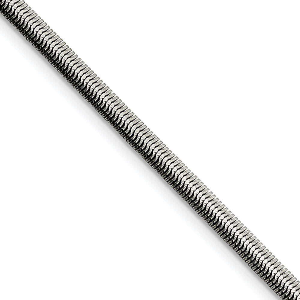 4.2mm Stainless Steel Flat Snake Chain Necklace