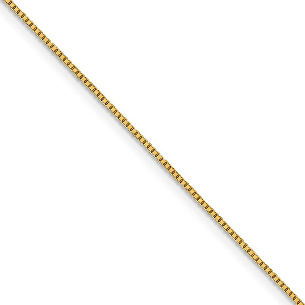1mm 14k Yellow Gold Octagonal Box Chain Necklace