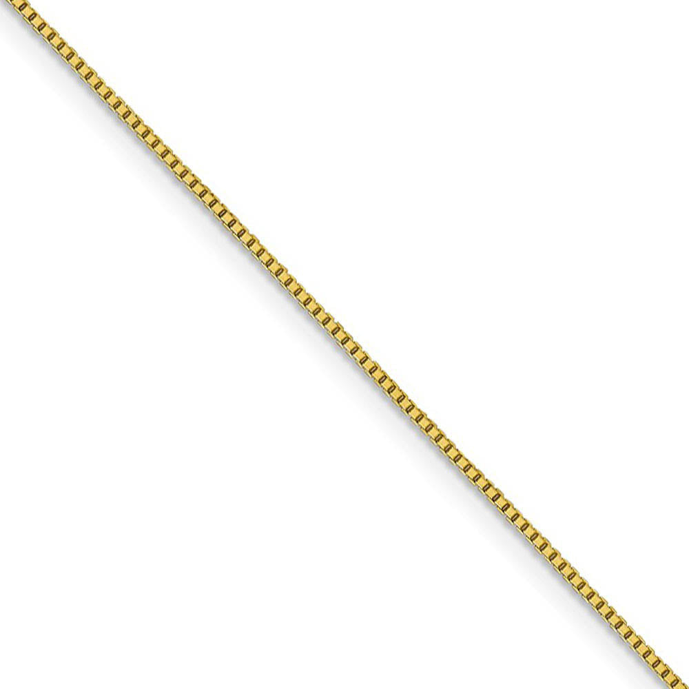 0.95mm 10k Yellow Gold Diamond Cut Octagonal Box Chain Necklace
