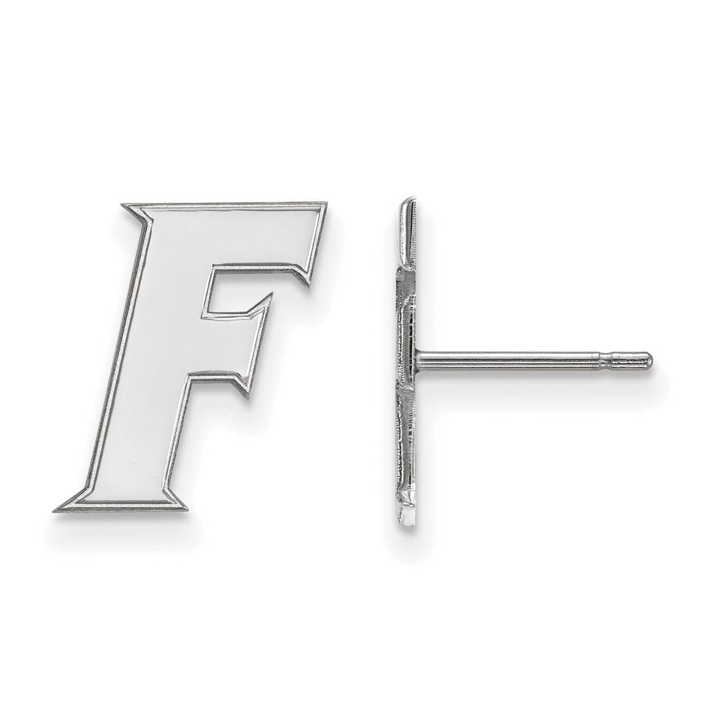 14k White Gold University of Florida Small Post Earrings, Item E14753 by The Black Bow Jewelry Co.
