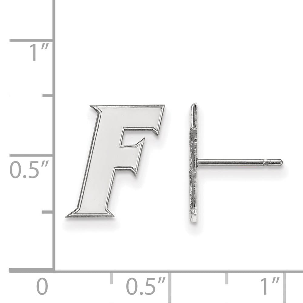 Alternate view of the 14k White Gold University of Florida Small Post Earrings by The Black Bow Jewelry Co.