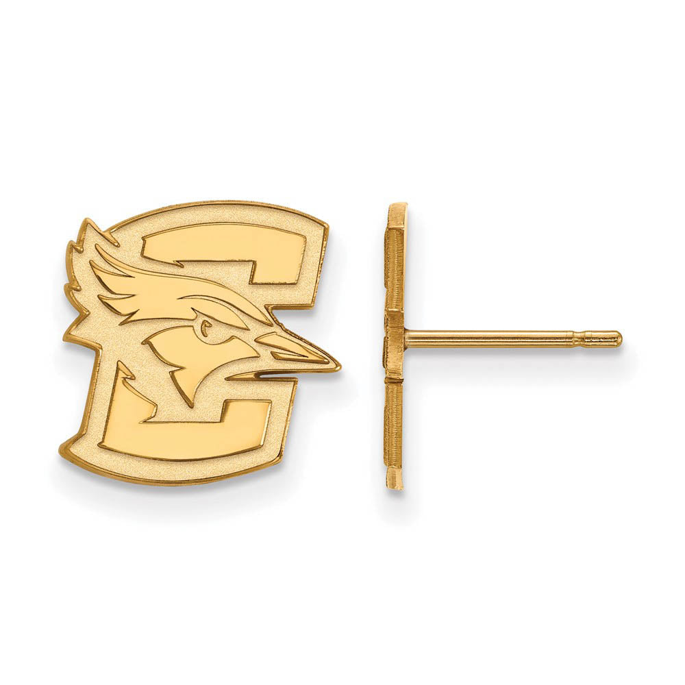 14k Gold Plated Silver Creighton University Small Post Earrings, Item E14936 by The Black Bow Jewelry Co.