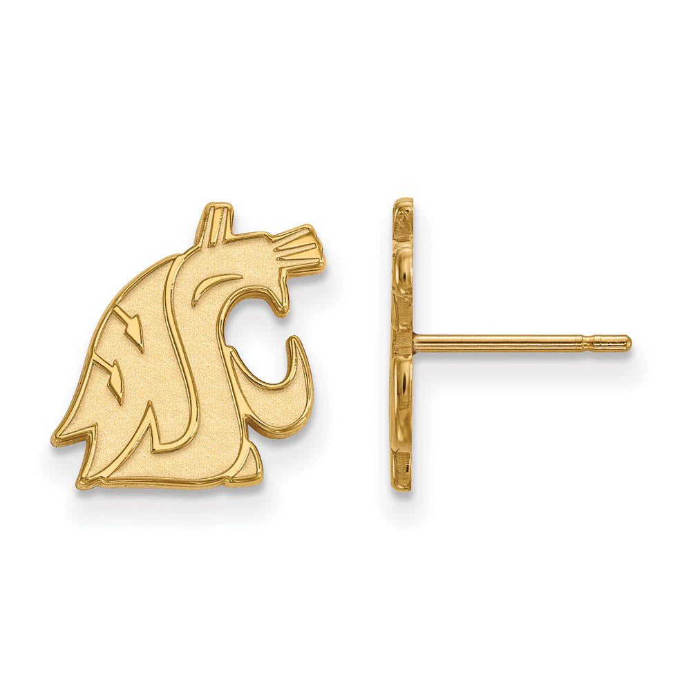 14k Gold Plated Silver Washington State Small Post Earrings, Item E14991 by The Black Bow Jewelry Co.