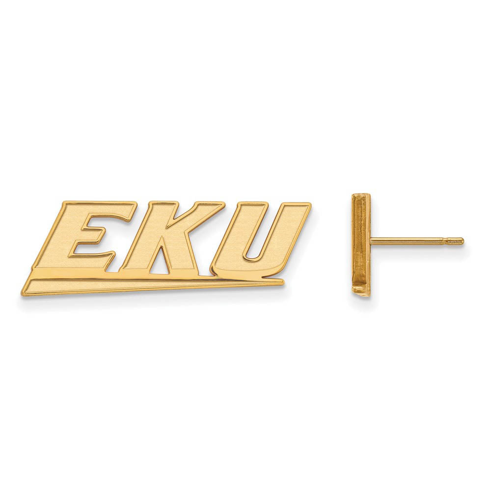 14k Gold Plated Silver Eastern Kentucky University Post Earring, Item E14999 by The Black Bow Jewelry Co.