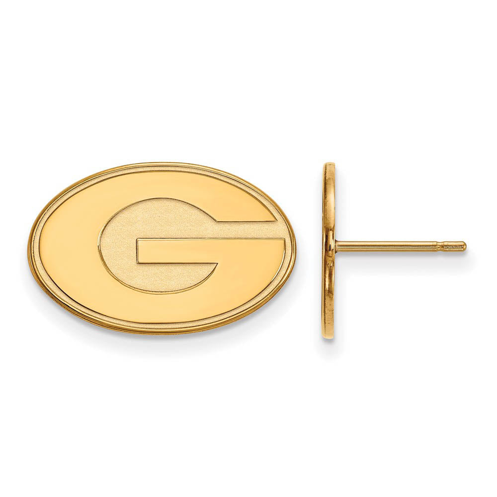 14k Gold Plated Silver University of Georgia SM Post Earrings, Item E15048 by The Black Bow Jewelry Co.