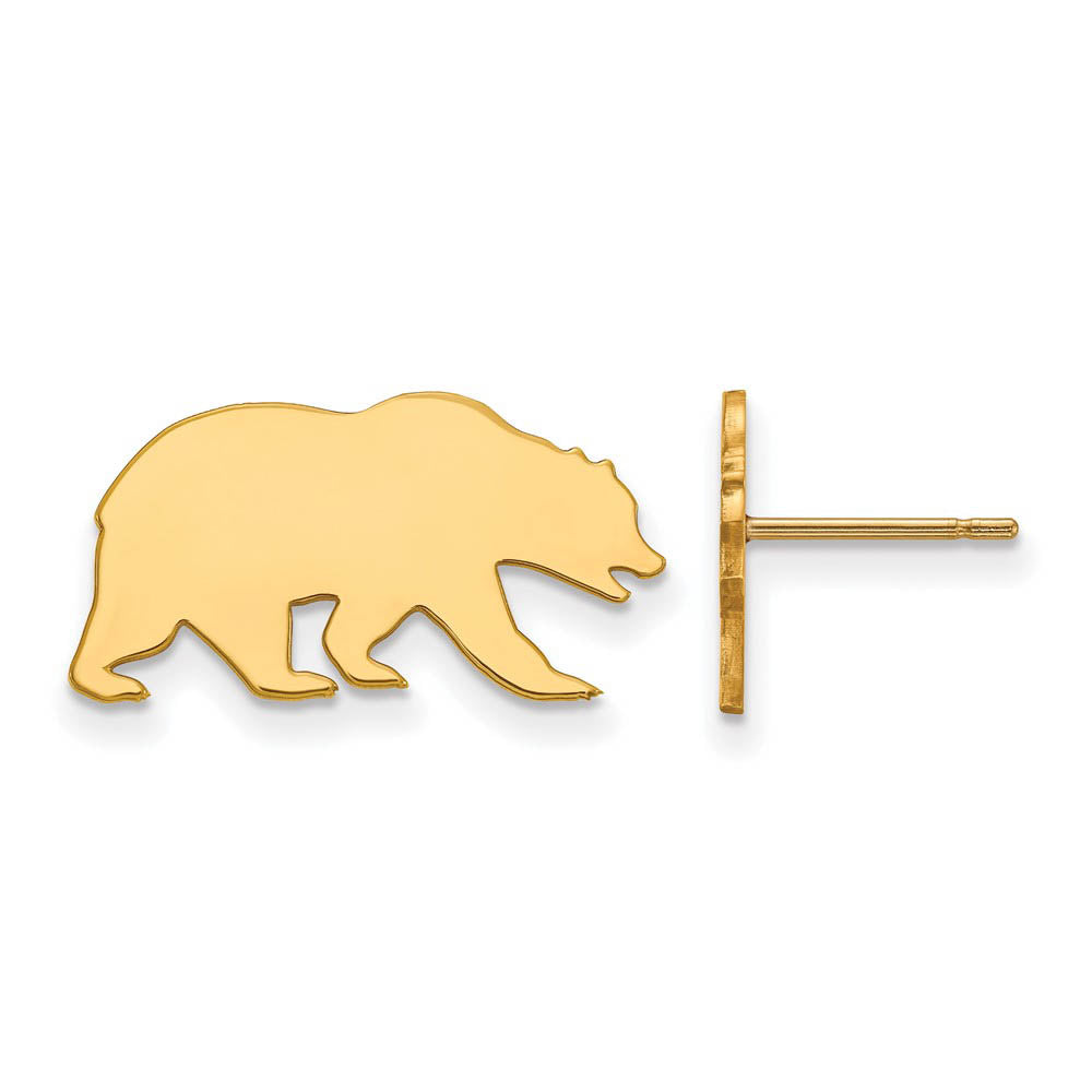 14k Gold Plated Silver Cal Berkeley Small Post Earring, Item E15074 by The Black Bow Jewelry Co.