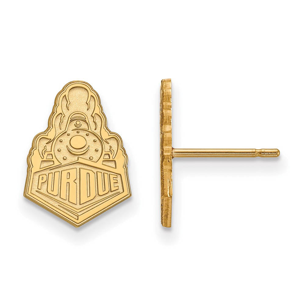14k Gold Plated Silver Purdue Small Post Earrings, Item E15081 by The Black Bow Jewelry Co.