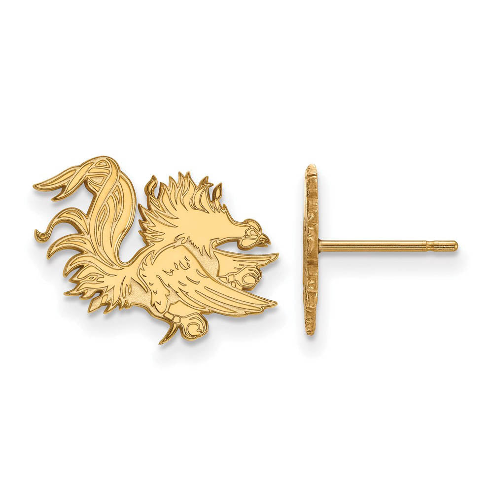 14k Gold Plated Silver U of South Carolina Small Post Earrings, Item E15096 by The Black Bow Jewelry Co.