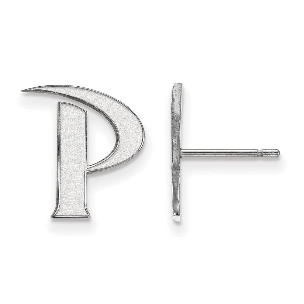 Sterling Silver Pepperdine University Small Post Earrings, Item E15144 by The Black Bow Jewelry Co.