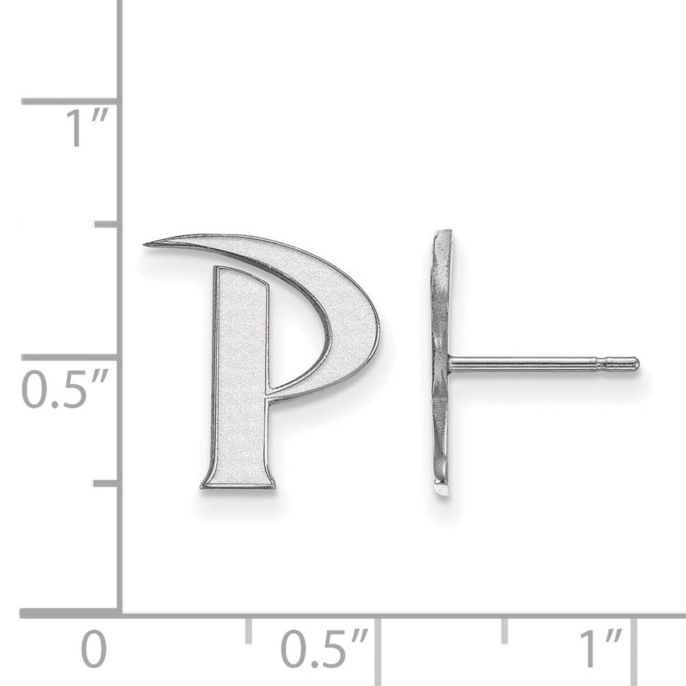 Alternate view of the Sterling Silver Pepperdine University Small Post Earrings by The Black Bow Jewelry Co.