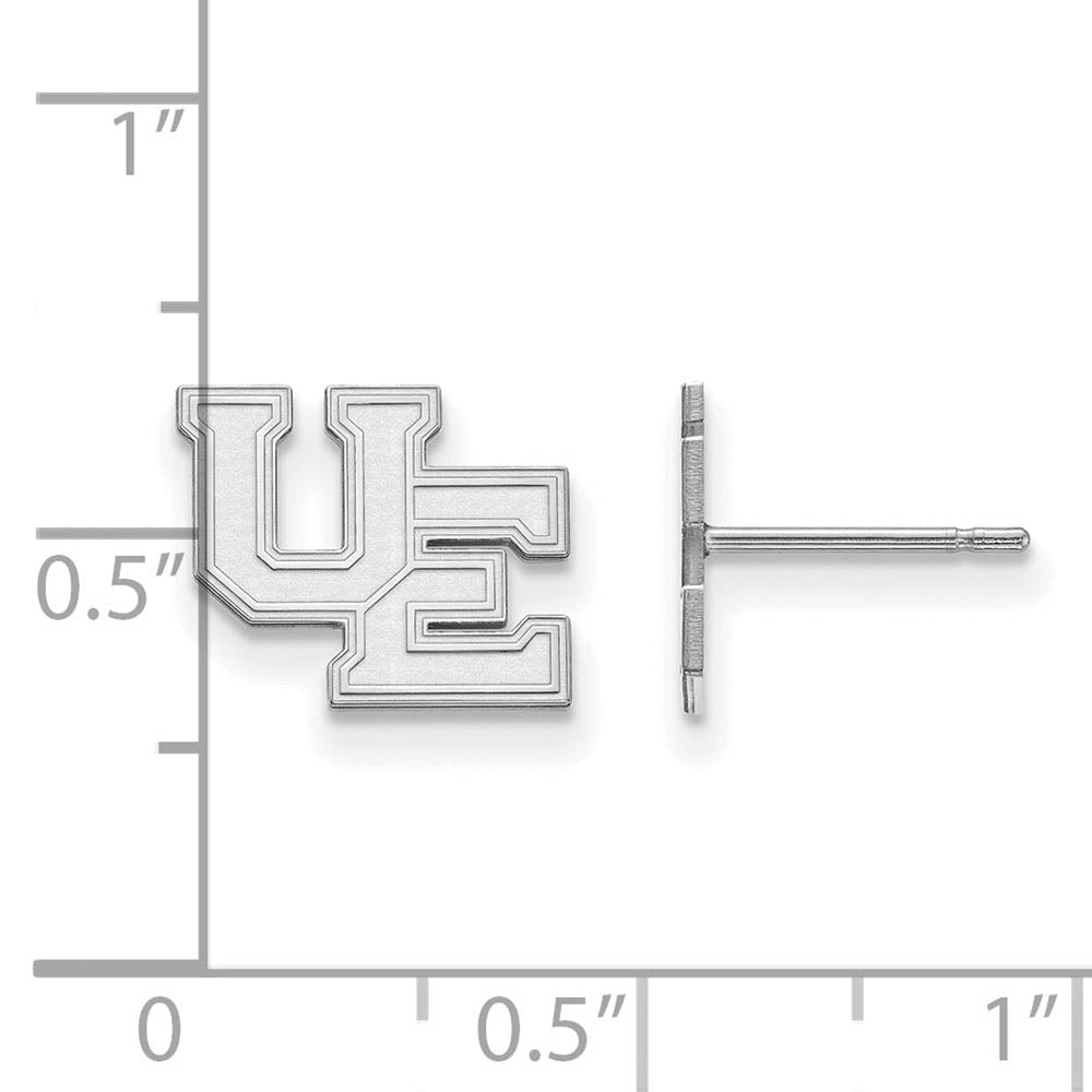 Alternate view of the Sterling Silver University of Evansville Small Post Earrings by The Black Bow Jewelry Co.