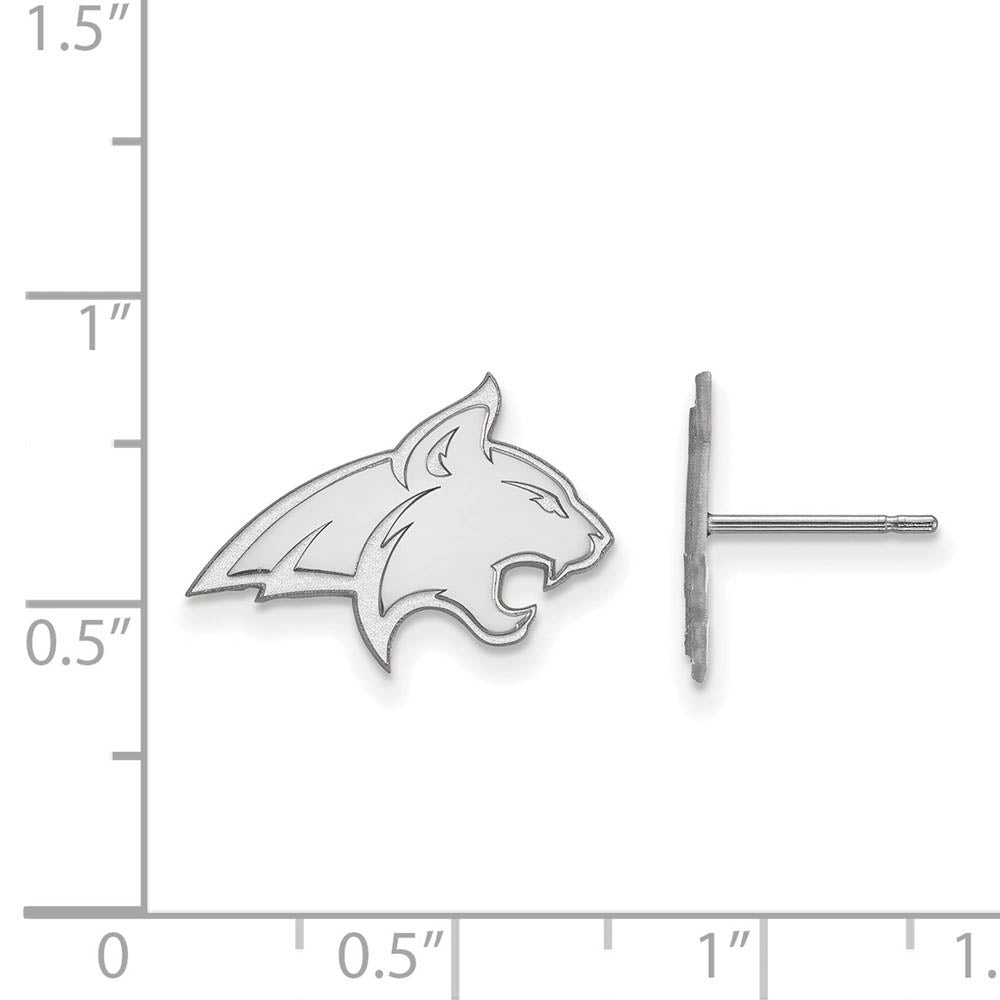Alternate view of the Sterling Silver Montana State University Small Post Earrings by The Black Bow Jewelry Co.