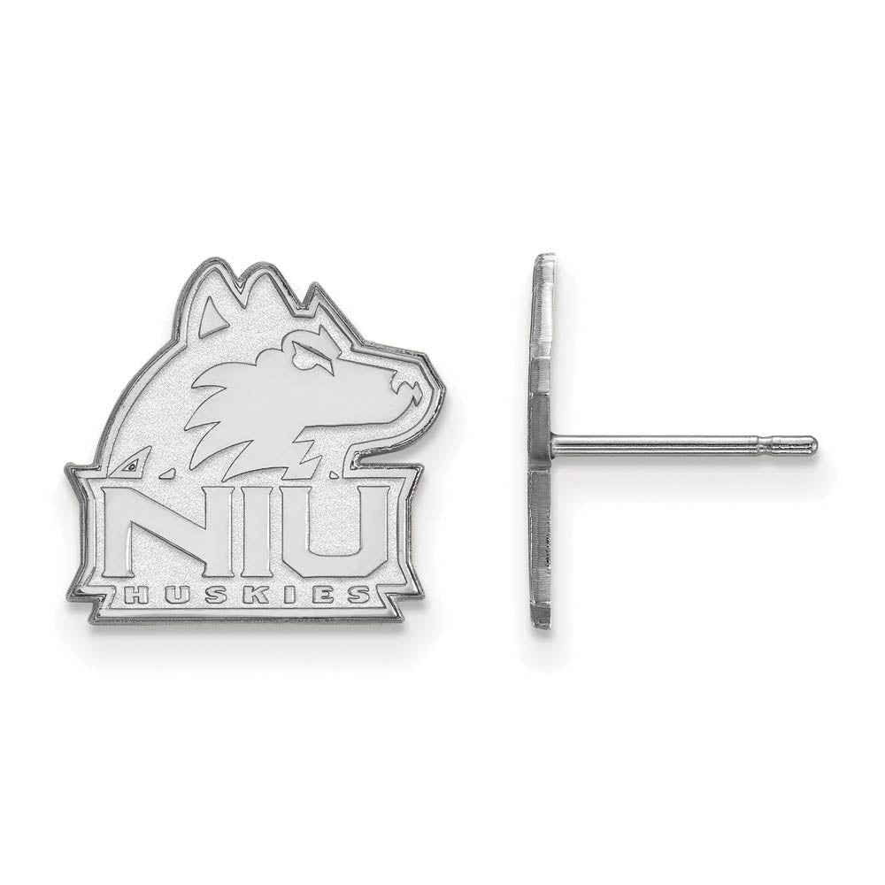 Sterling Silver Northern Illinois University Small Post Earrings, Item E15196 by The Black Bow Jewelry Co.