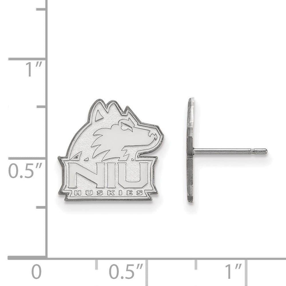 Alternate view of the Sterling Silver Northern Illinois University Small Post Earrings by The Black Bow Jewelry Co.