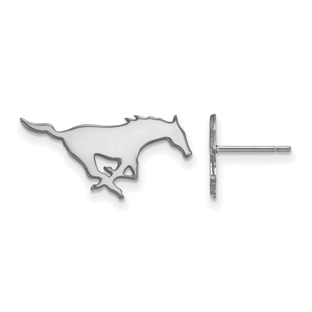 Sterling Silver Southern Methodist Univ. Small Post Earrings, Item E15201 by The Black Bow Jewelry Co.