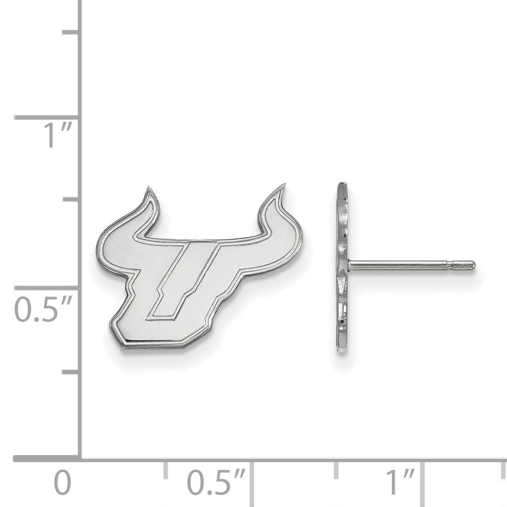 Alternate view of the Sterling Silver Univ. of South Florida Small Post Earrings by The Black Bow Jewelry Co.