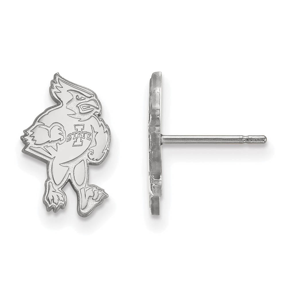 Sterling Silver Iowa State University Small Post Earrings, Item E15259 by The Black Bow Jewelry Co.