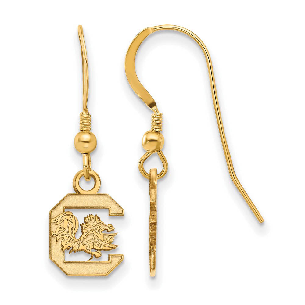 14k Gold Plated Silver U of South Carolina XS Dangle Earring, Item E15391 by The Black Bow Jewelry Co.