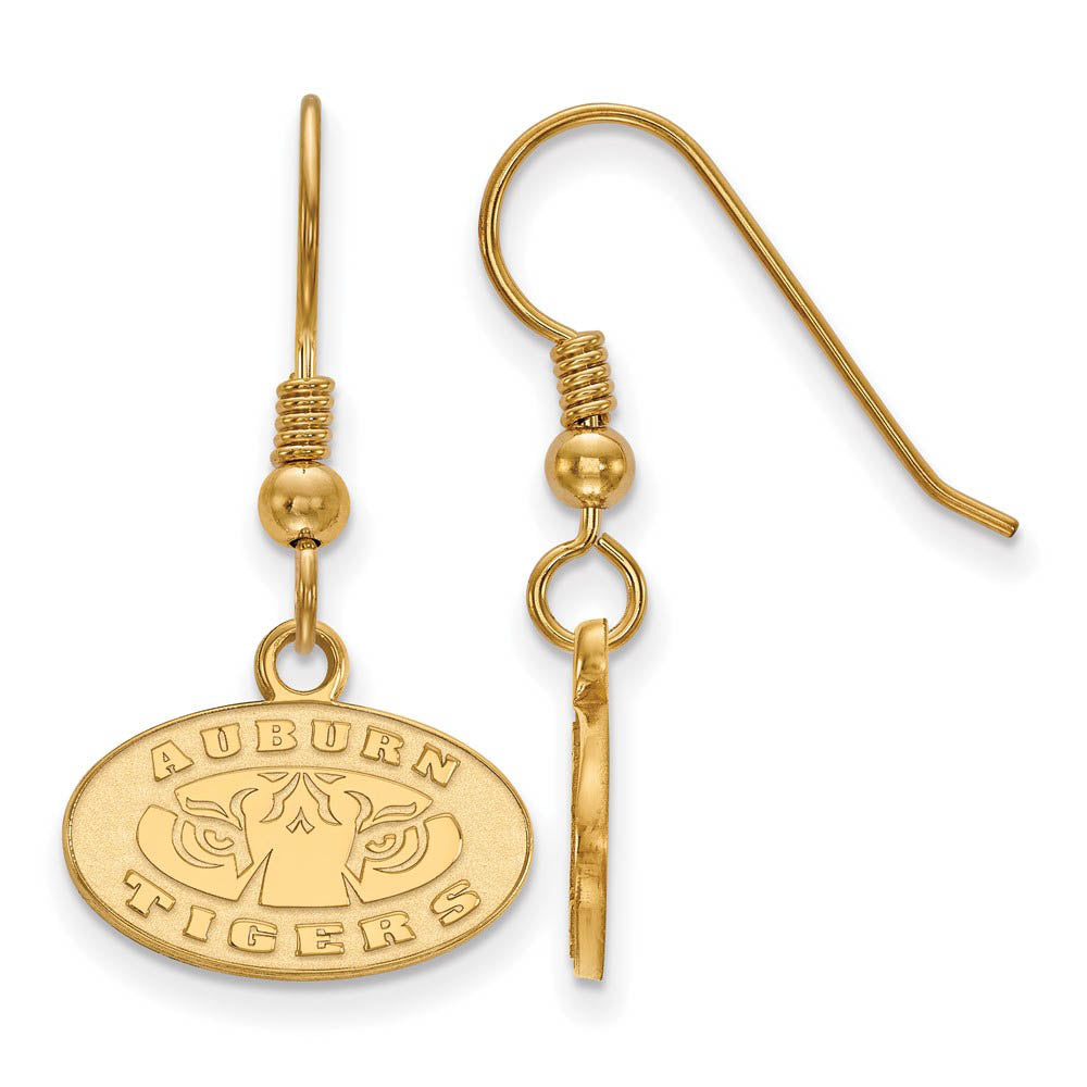 14k Gold Plated Silver Auburn University XS (Tiny) Dangle Earrings, Item E15429 by The Black Bow Jewelry Co.