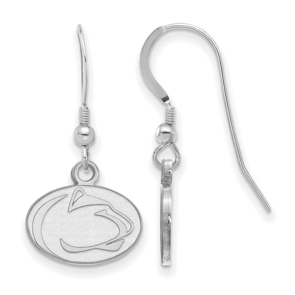 Sterling Silver Penn State University XS (Tiny) Dangle Earrings, Item E15460 by The Black Bow Jewelry Co.