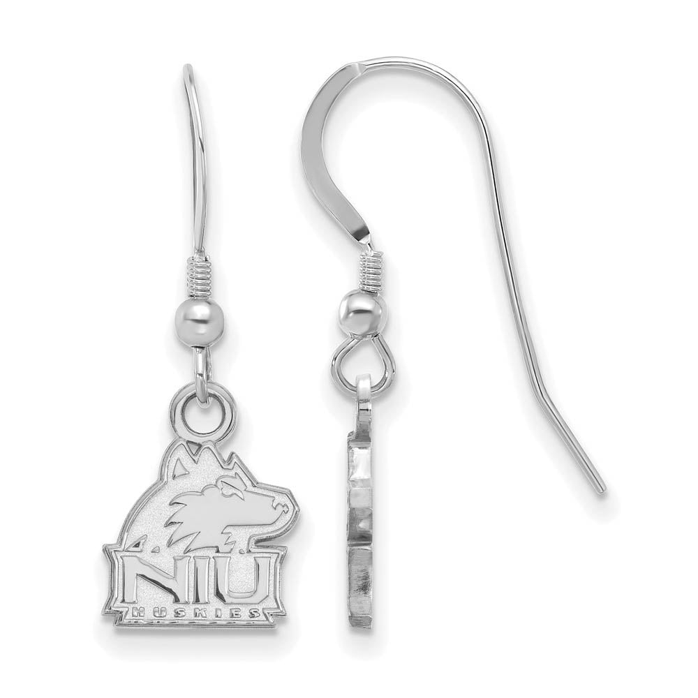 Sterling Silver Northern Illinois University XS (Tiny) Dangle Earrings, Item E15474 by The Black Bow Jewelry Co.