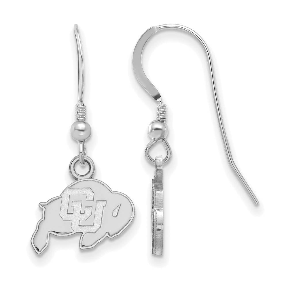 Sterling Silver University of Colorado XS (Tiny) Dangle Wire Earrings, Item E15489 by The Black Bow Jewelry Co.