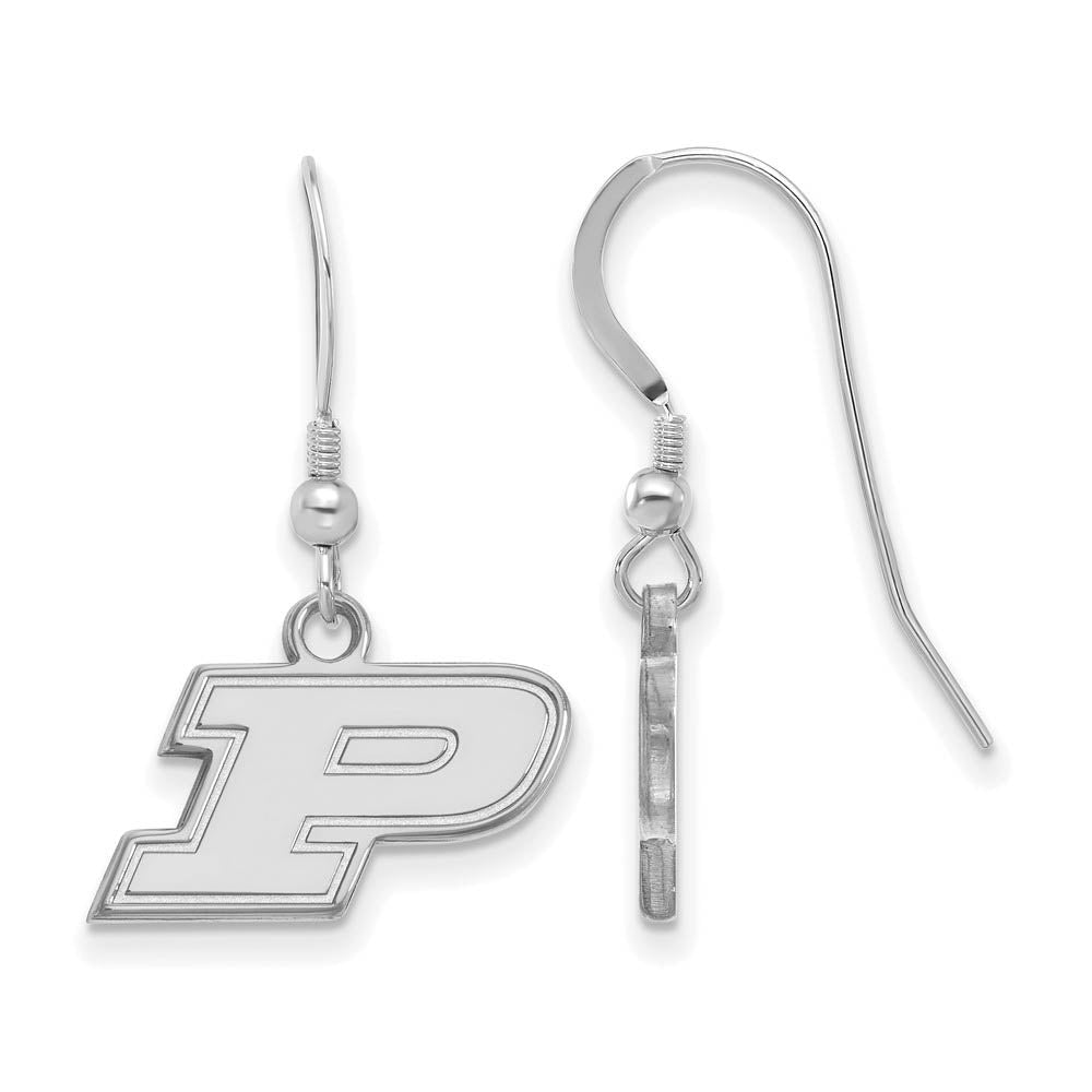 Sterling Silver Purdue XS (Tiny) Dangle Wire Earrings, Item E15518 by The Black Bow Jewelry Co.