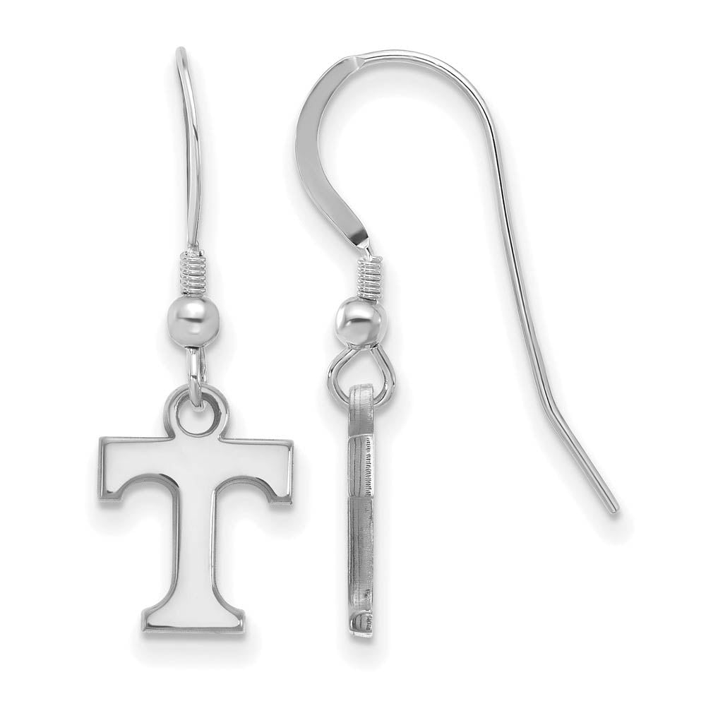 Sterling Silver University of Tennessee XS (Tiny) Dangle Wire Earrings, Item E15538 by The Black Bow Jewelry Co.