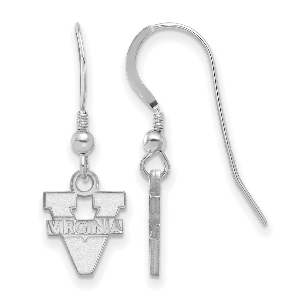 Sterling Silver University of Virginia XS (Tiny) Dangle Wire Earrings, Item E15539 by The Black Bow Jewelry Co.