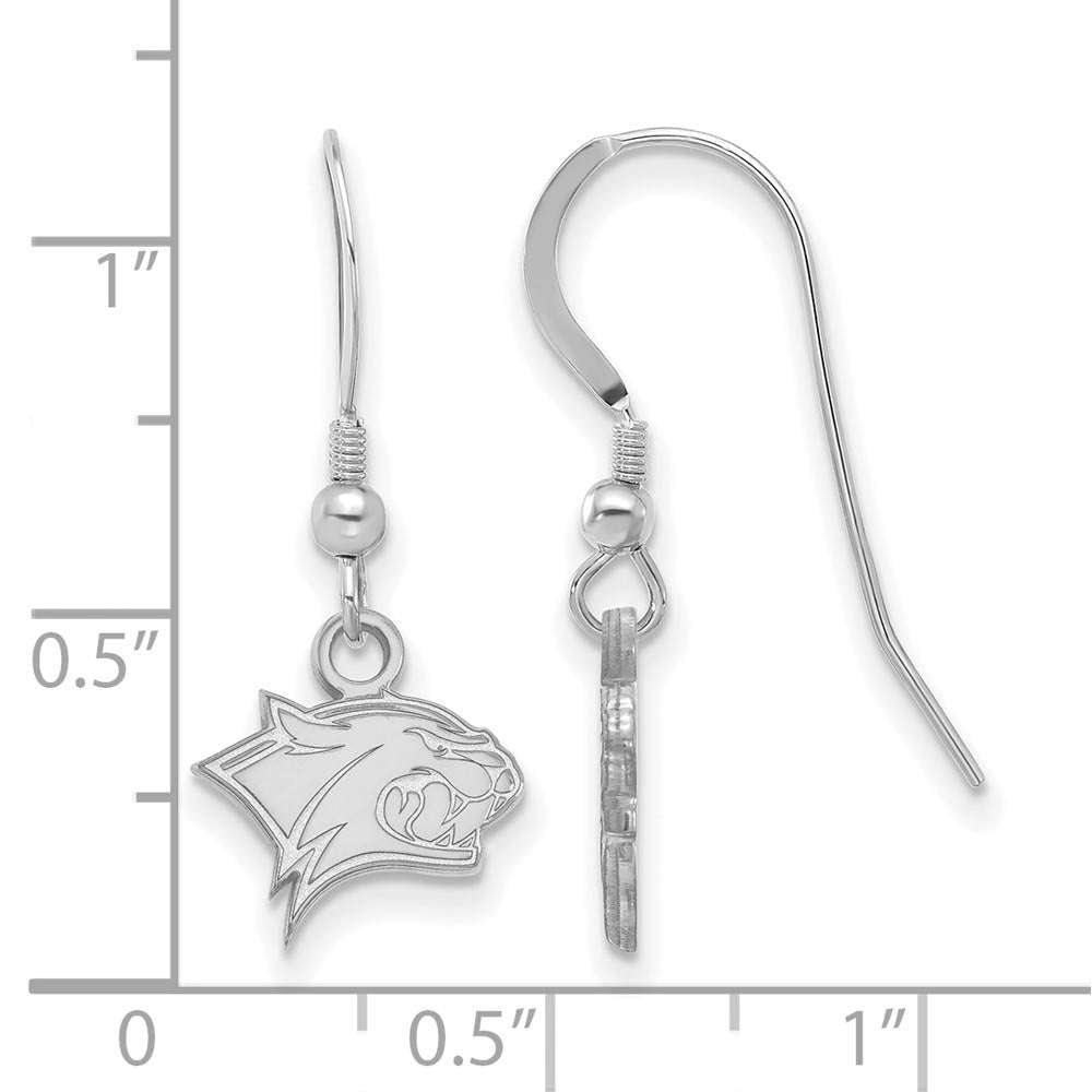 Alternate view of the Sterling Silver Univ. of New Hampshire XS (Tiny) Dangle Earrings by The Black Bow Jewelry Co.