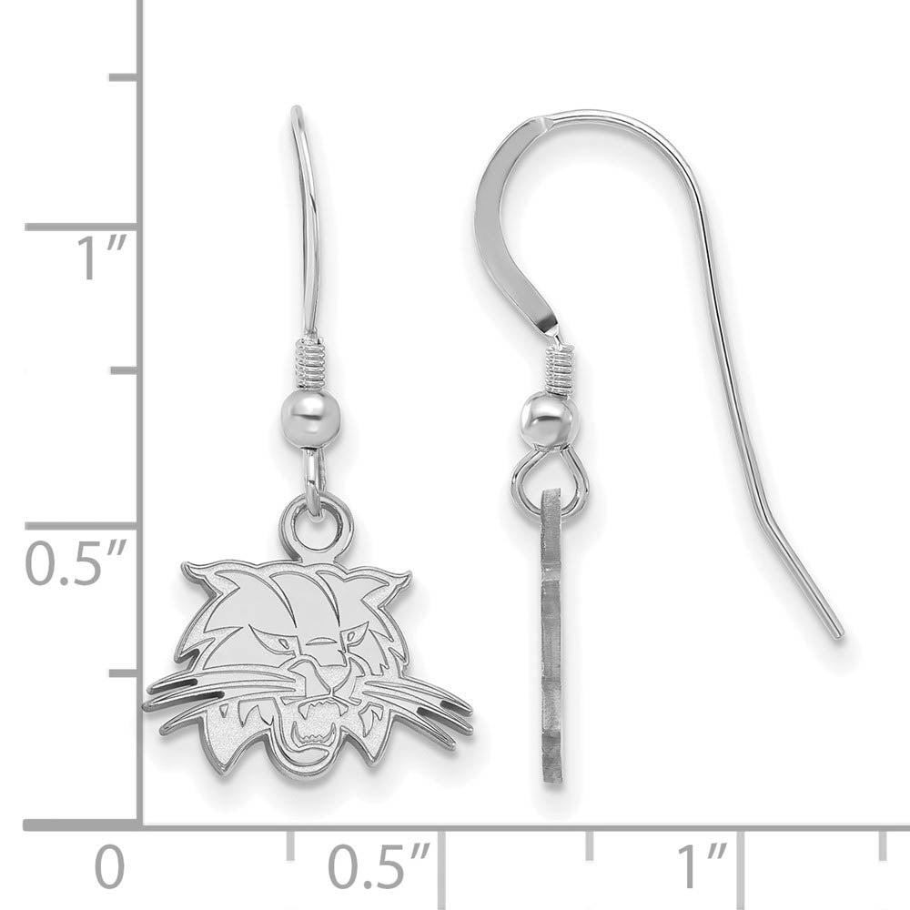 Alternate view of the Sterling Silver Ohio University XS (Tiny) Dangle Earrings by The Black Bow Jewelry Co.