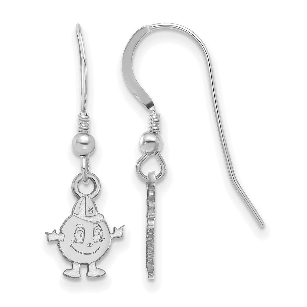 Sterling Silver Syracuse University XS (Tiny) Dangle Earrings, Item E15560 by The Black Bow Jewelry Co.