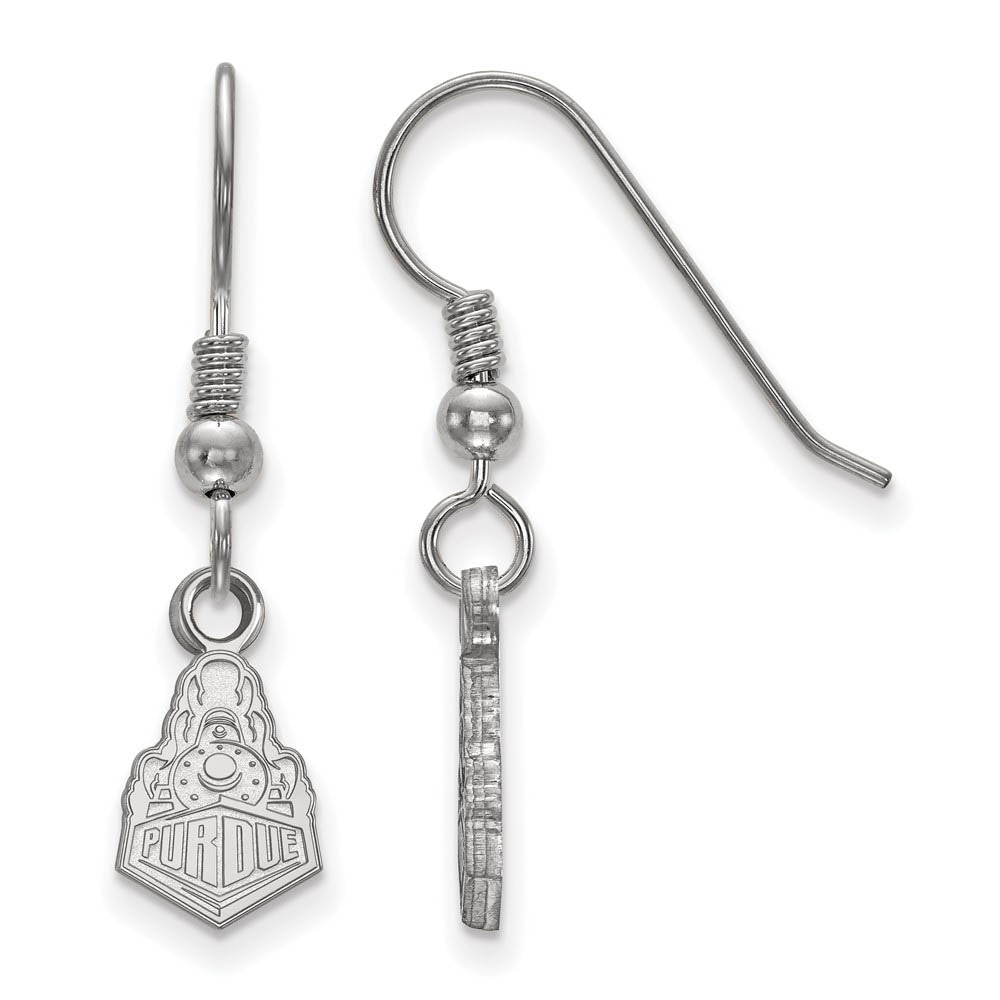 Sterling Silver Purdue XS Tiny Dangle Earrings, Item E15565 by The Black Bow Jewelry Co.