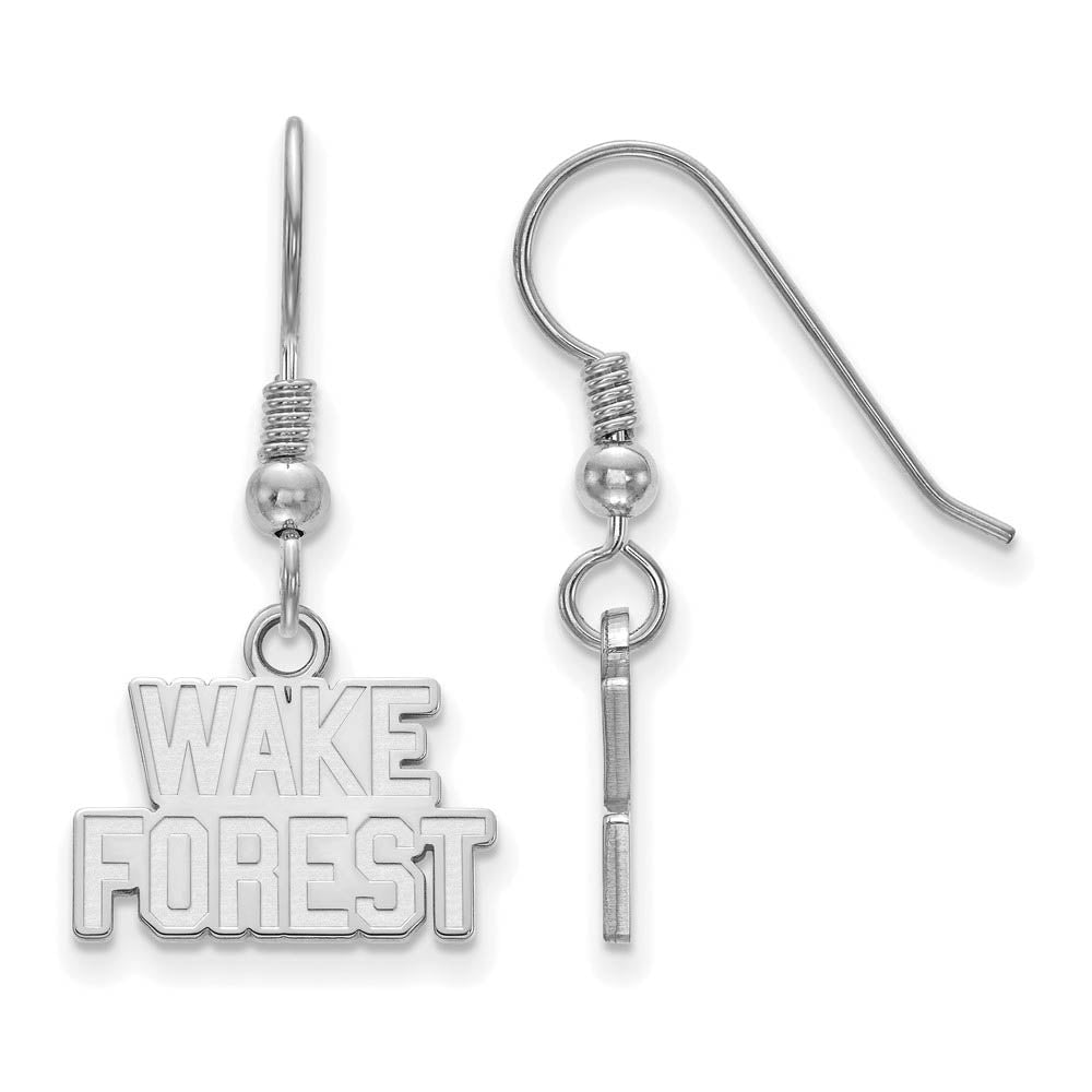 Sterling Silver Wake Forest University XS (Tiny) Dangle Earrings, Item E15573 by The Black Bow Jewelry Co.