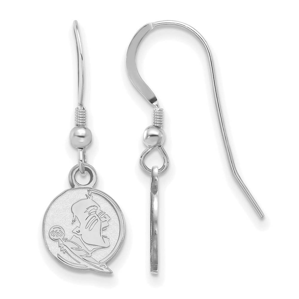 Sterling Silver Florida State Univ. XS (Tiny) Dangle Earrings, Item E15576 by The Black Bow Jewelry Co.