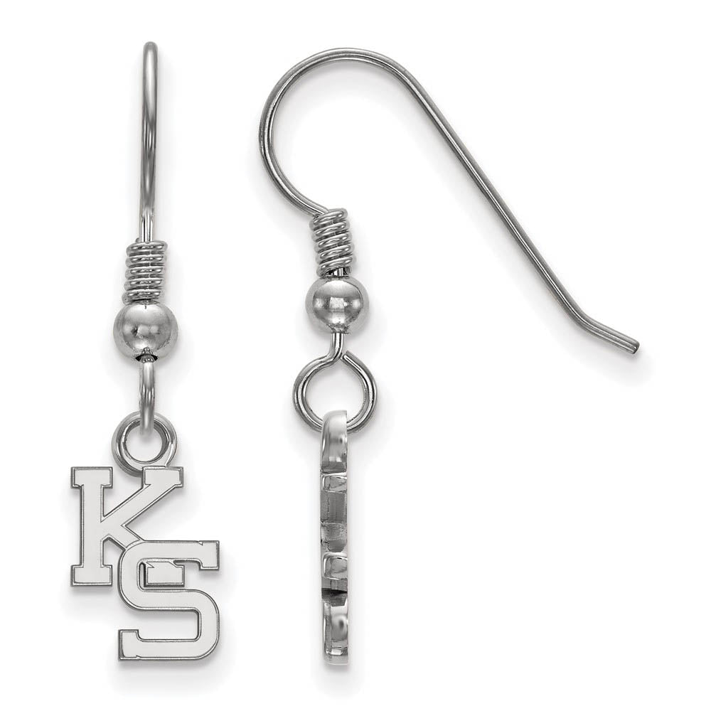 Sterling Silver Kansas State University XS (Tiny) Dangle Earrings, Item E15588 by The Black Bow Jewelry Co.