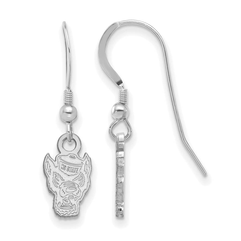Sterling Silver North Carolina State XS (Tiny) Dangle Earrings, Item E15591 by The Black Bow Jewelry Co.