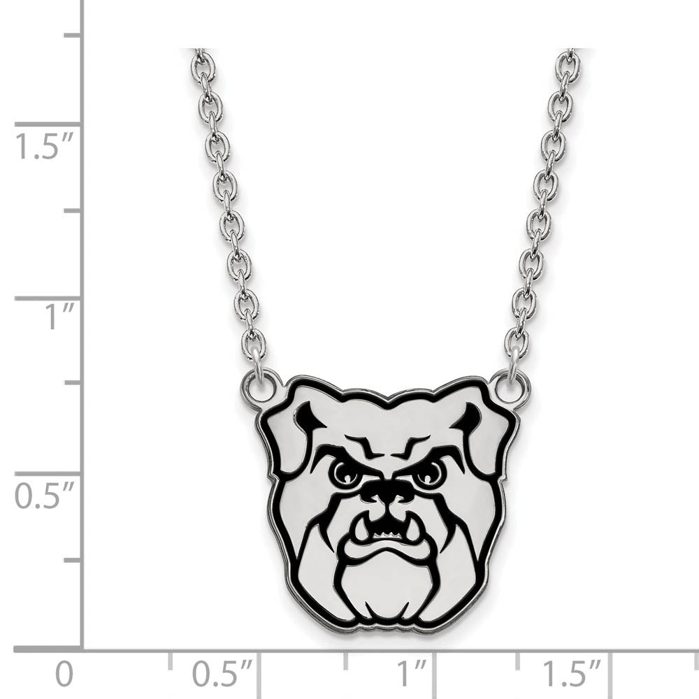 Alternate view of the Sterling Silver Butler U Enamel Large Pendant Necklace by The Black Bow Jewelry Co.