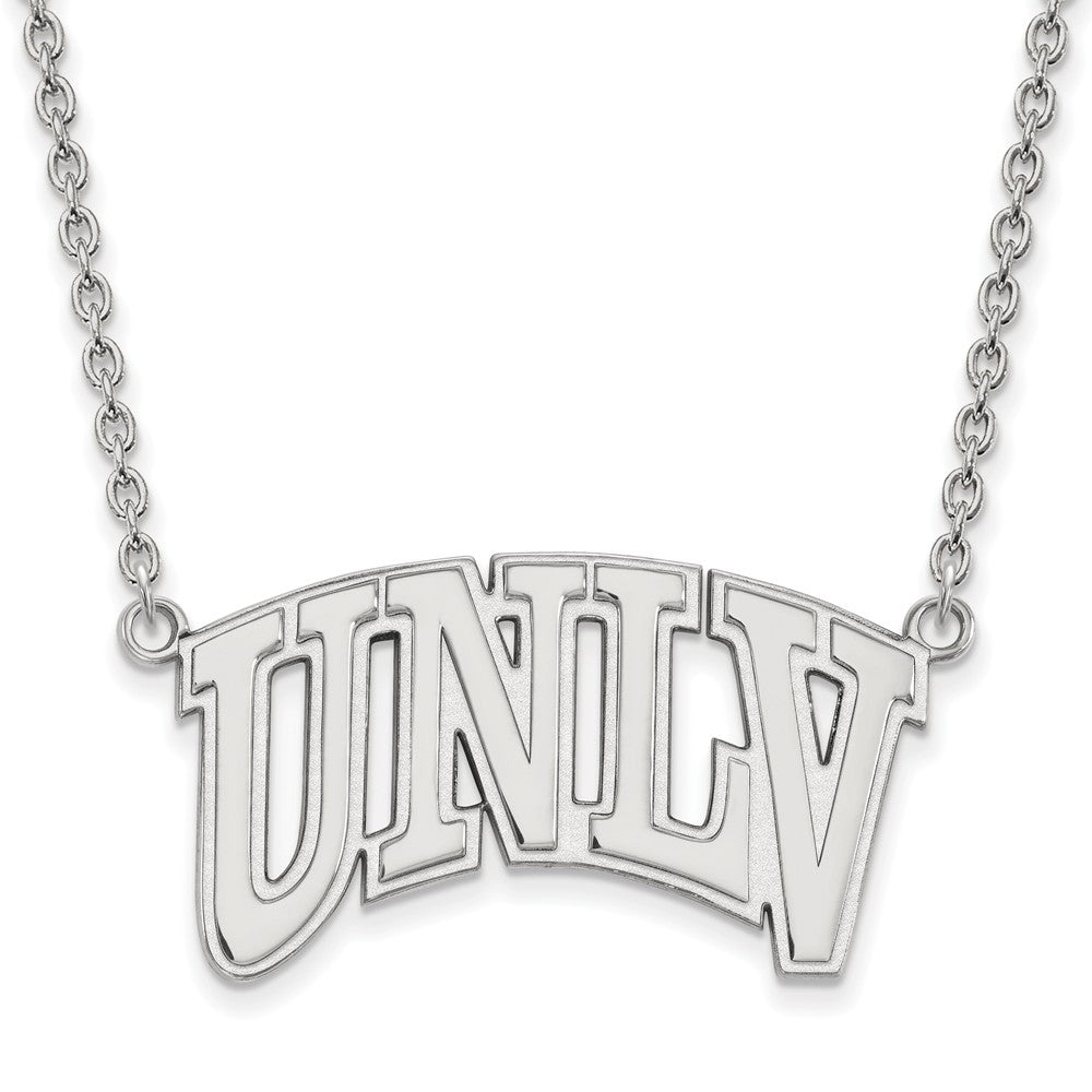 Sterling Silver U of Nevada Las Vegas Large Pendant Necklace, Item N12689 by The Black Bow Jewelry Co.