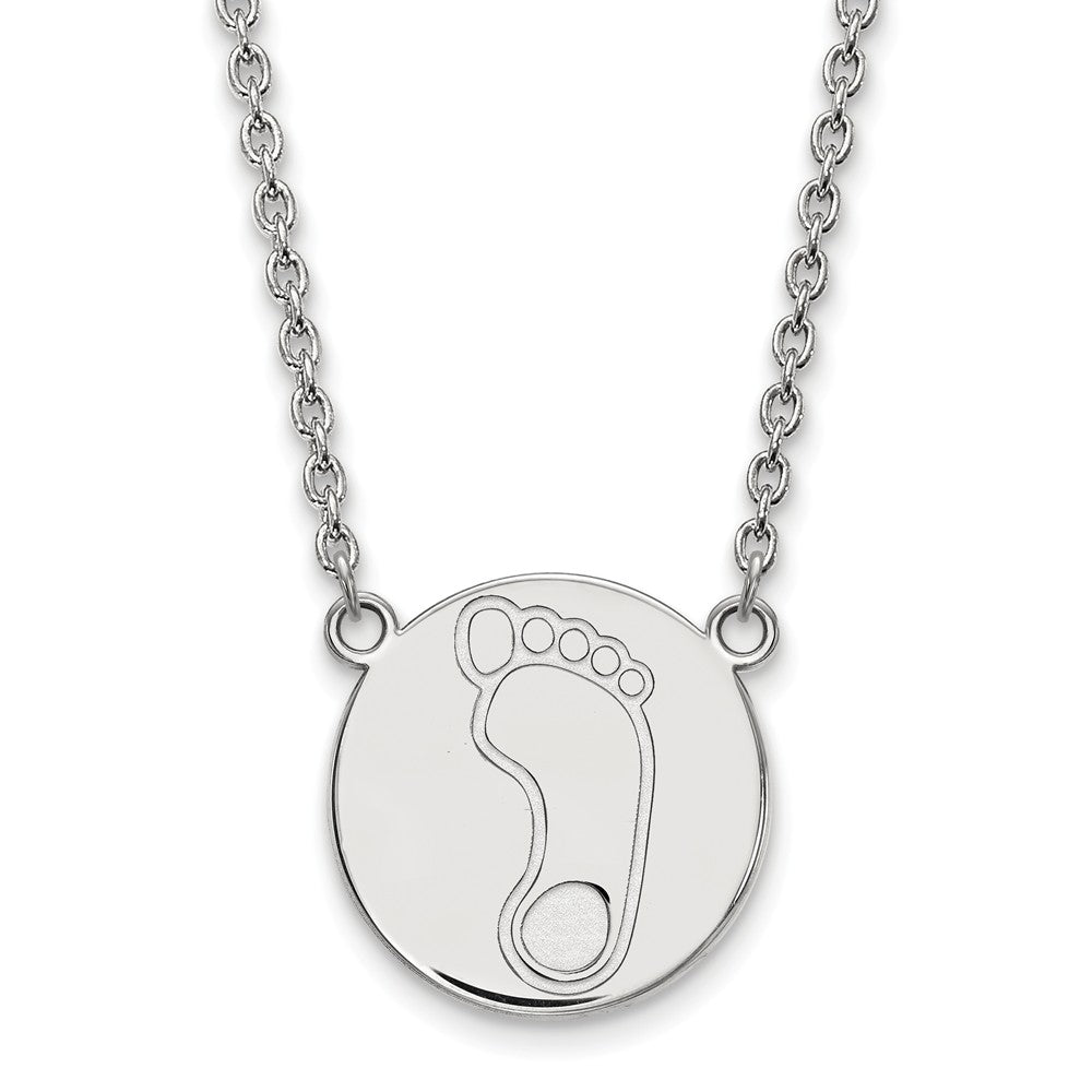 Sterling Silver North Carolina Large Disc Necklace, Item N12837 by The Black Bow Jewelry Co.