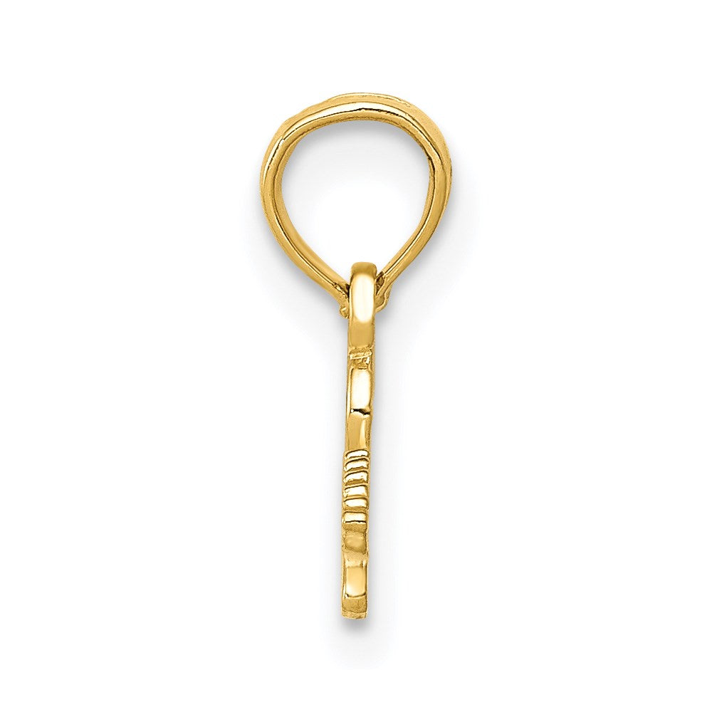 Alternate view of the 14k Yellow Gold Electric Guitar Pendant by The Black Bow Jewelry Co.