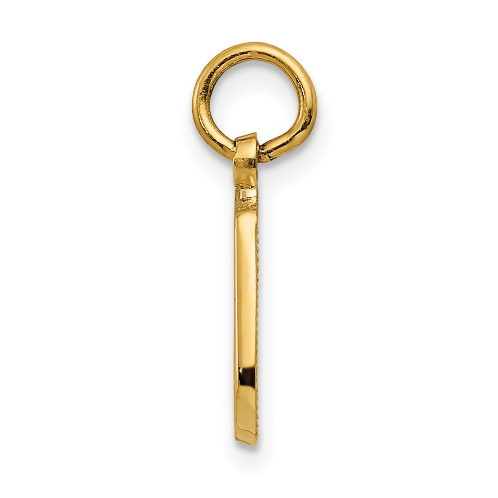 Alternate view of the 14k Yellow Gold Beamed Half Note Musical Charm by The Black Bow Jewelry Co.