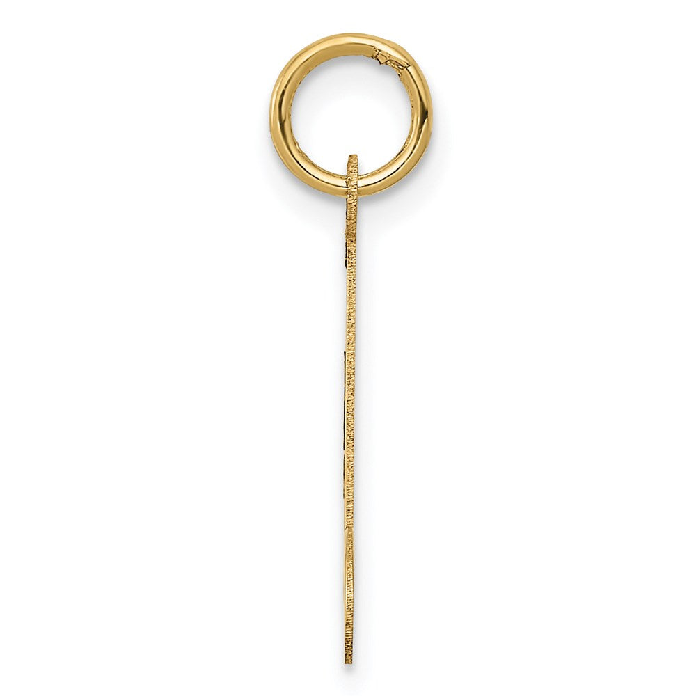 Alternate view of the 14k Yellow Gold Polished Music Note Charm by The Black Bow Jewelry Co.