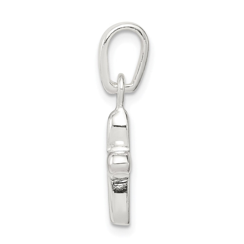 Alternate view of the Sterling Silver Polished Cross Pendant by The Black Bow Jewelry Co.