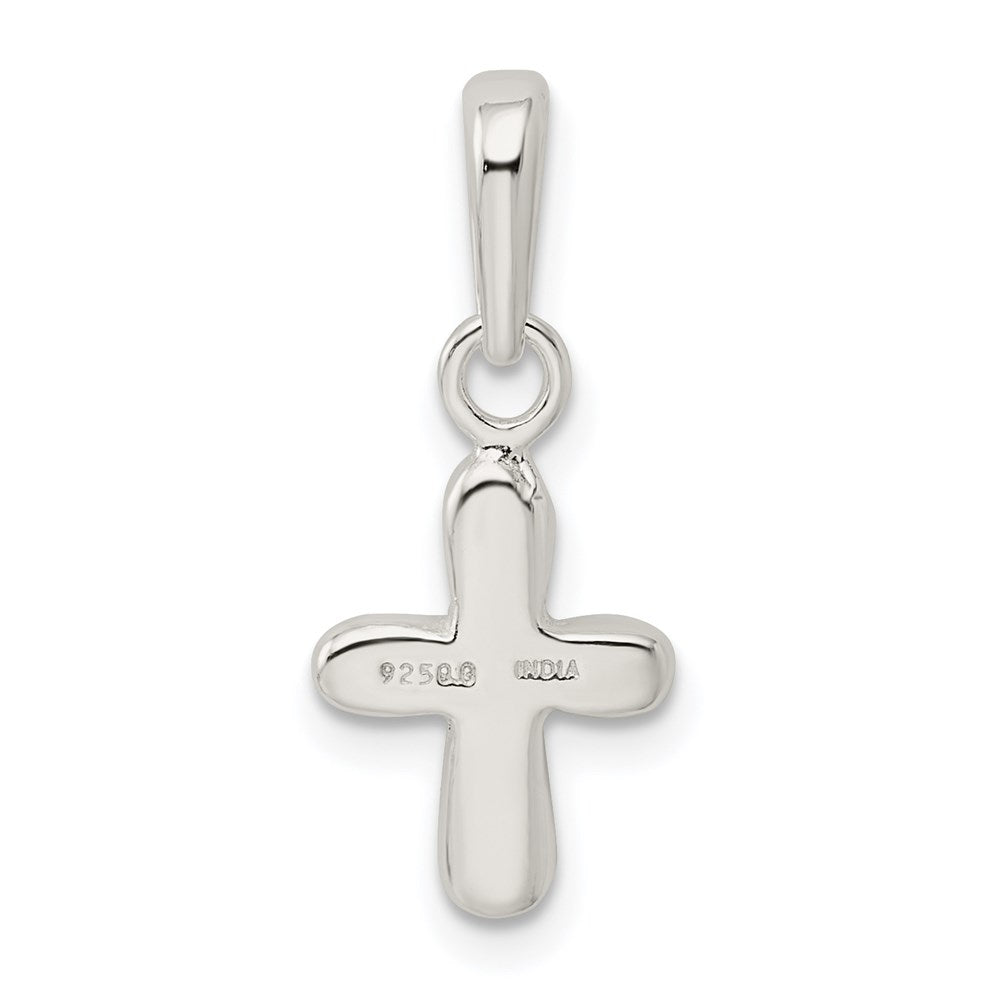 Alternate view of the Sterling Silver Polished Cross Pendant by The Black Bow Jewelry Co.